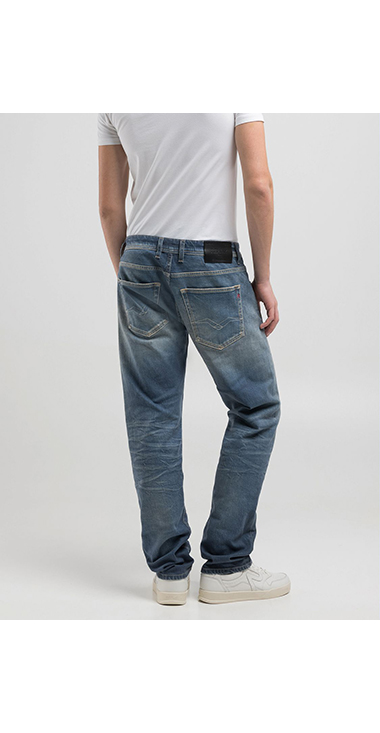 ストレートフィットGROVER 10.5oz AIプリントストレッチデニム 詳細画像